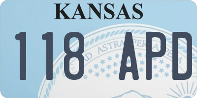 KS license plate 118APD