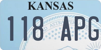 KS license plate 118APG