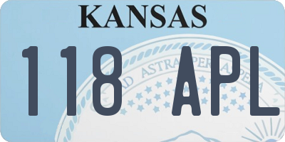 KS license plate 118APL