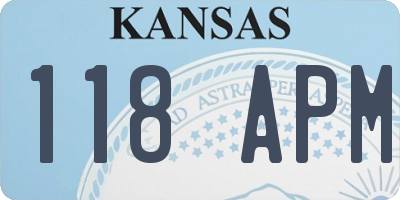 KS license plate 118APM