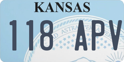 KS license plate 118APV