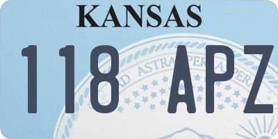 KS license plate 118APZ