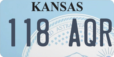 KS license plate 118AQR