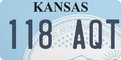 KS license plate 118AQT