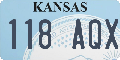 KS license plate 118AQX