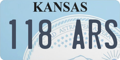KS license plate 118ARS
