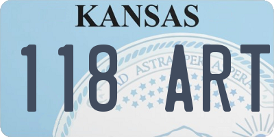 KS license plate 118ART