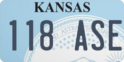 KS license plate 118ASE