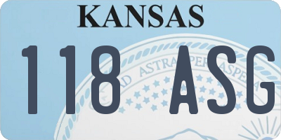 KS license plate 118ASG