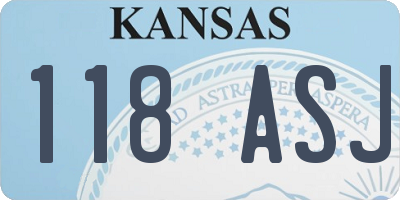 KS license plate 118ASJ
