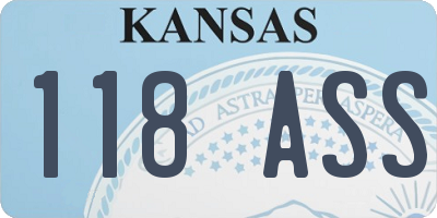 KS license plate 118ASS
