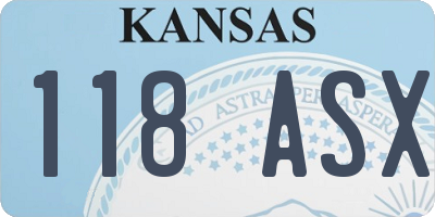 KS license plate 118ASX