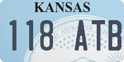 KS license plate 118ATB