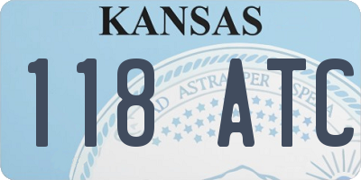 KS license plate 118ATC