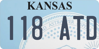 KS license plate 118ATD