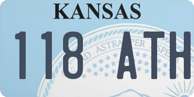 KS license plate 118ATH