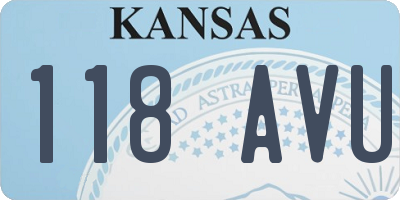 KS license plate 118AVU
