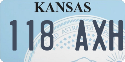 KS license plate 118AXH