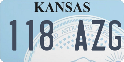 KS license plate 118AZG
