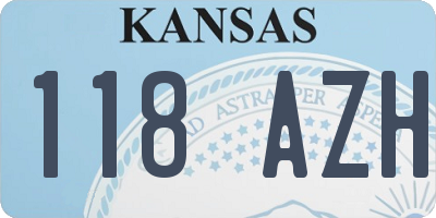 KS license plate 118AZH