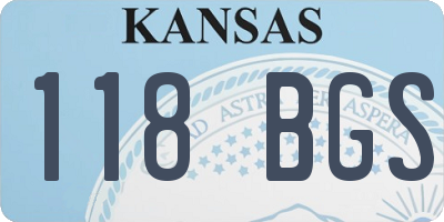 KS license plate 118BGS