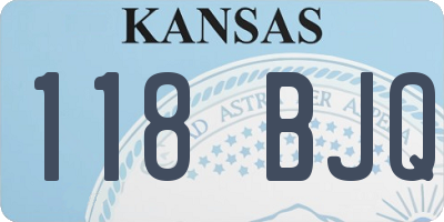 KS license plate 118BJQ