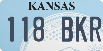 KS license plate 118BKR