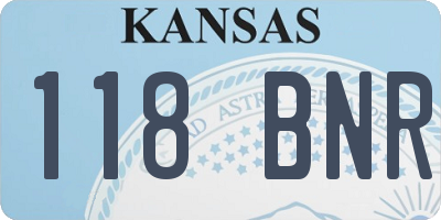 KS license plate 118BNR
