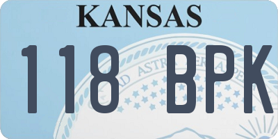 KS license plate 118BPK