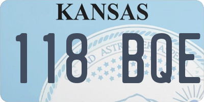 KS license plate 118BQE