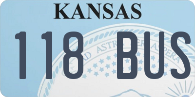 KS license plate 118BUS