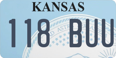 KS license plate 118BUU