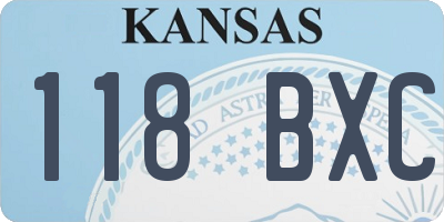 KS license plate 118BXC