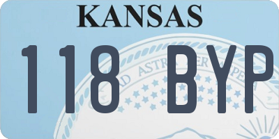 KS license plate 118BYP