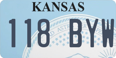 KS license plate 118BYW