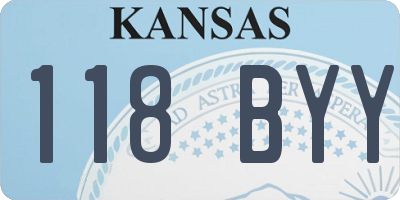KS license plate 118BYY