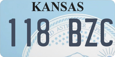 KS license plate 118BZC