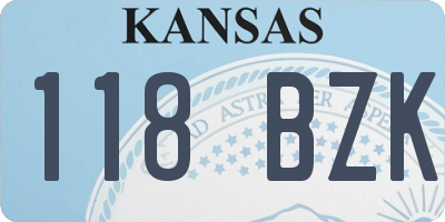 KS license plate 118BZK