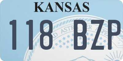 KS license plate 118BZP