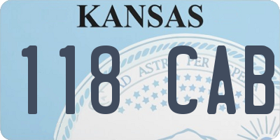 KS license plate 118CAB