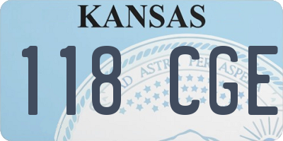 KS license plate 118CGE