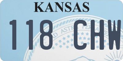 KS license plate 118CHW