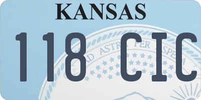 KS license plate 118CIC