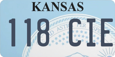 KS license plate 118CIE