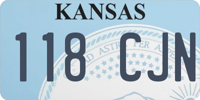 KS license plate 118CJN