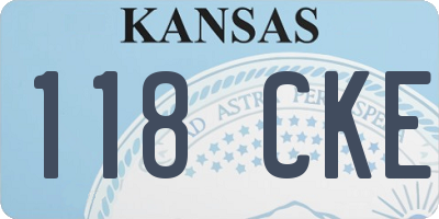 KS license plate 118CKE