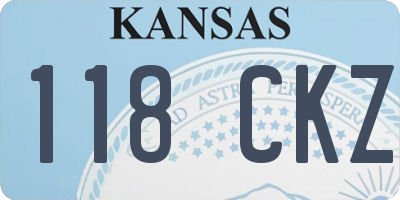 KS license plate 118CKZ