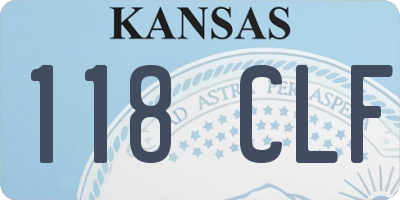 KS license plate 118CLF