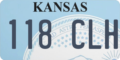 KS license plate 118CLH
