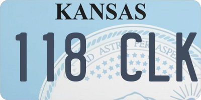 KS license plate 118CLK
